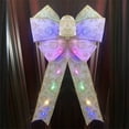 thumbnail image 3 of Christmas Tree Topper Bow with LED,HXRH Reusable Christmas Bows,2Pack,Portable Large Tree Topper Decoration for Wreath,Gift Box, 3 of 6