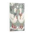 thumbnail image 2 of Yayeee Blank Wall Plate Cover 1-Gang 4.5"x2.7" Home Unused Decorative Outlet, Winter Goose Scarves, 2 of 7