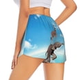 thumbnail image 3 of Goofa Elephant Giraffe Printed Women 2 in 1 Running Shorts,Quick Dry Athletic Workout Shorts,High Waisted Athletic Shorts with Liner Pockets-Large, 3 of 9