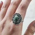 thumbnail image 3 of Natural Emerald Ring, Rough Emerald Gemstone Ring, AAA May Birthstone, Bohemian Ring, 925 Sterling Silver, Womens Ring, Christmas, Thanksgiving, Handmade, Statement Jewelry, Rough Gemstone Jewelry, 3 of 5