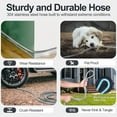 thumbnail image 5 of 50ft 304 Stainless Steel Garden Hose Metal, Heavy Duty Water Pipe with Nozzles for Yard, Outdoor - Flexible, Never Kink & Tangle, Puncture Resistant (Sliver), 5 of 8