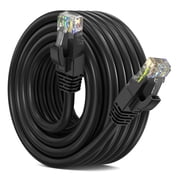 Maximm Cat 6 High Speed 10Gbps 550MHz UTP Ethernet Cable LAN Network Patch Cord for Routers Modems, 20 Ft, Black