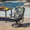 thumbnail image 3 of ARDEN 4-Pack Outdoor Patio Dining Chair Cushion, 20x44, Rain-Proof Seat Pad, Fade-Resistant Outdoor Cushion Simone Blue Tropical, 3 of 11