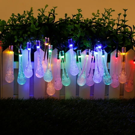 20/30LEDs Dreamy Fairy Ball Lights Solar Lights Water Droplet String Lights Outdoor Garden Decor Tree Bubble Light for Party