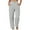 a-Grey490117, variant on VNKIDY Women's Casual Pants Solid Color High Elastic Waisted Joggers Soft Loose Fit Sweatpants With Pockets For Casual Sporty Loungewear Style Fashionable Pants