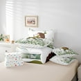 thumbnail image 5 of Funny Hedgehog Queen Comforter Set 7 Pieces Cartoon Animal Bedding Comforter Sets, Eucalyptus Leaves Bed in a Bag Jungle Wildlife Bedding Set, Botanical Bed Sheets Set, 5 of 6