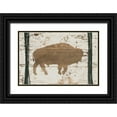 thumbnail image 1 of Murdock, Ramona 14x11 Black Ornate Wood Framed with Double Matting Museum Art Print Titled - Buffalo in Reverse, 1 of 4
