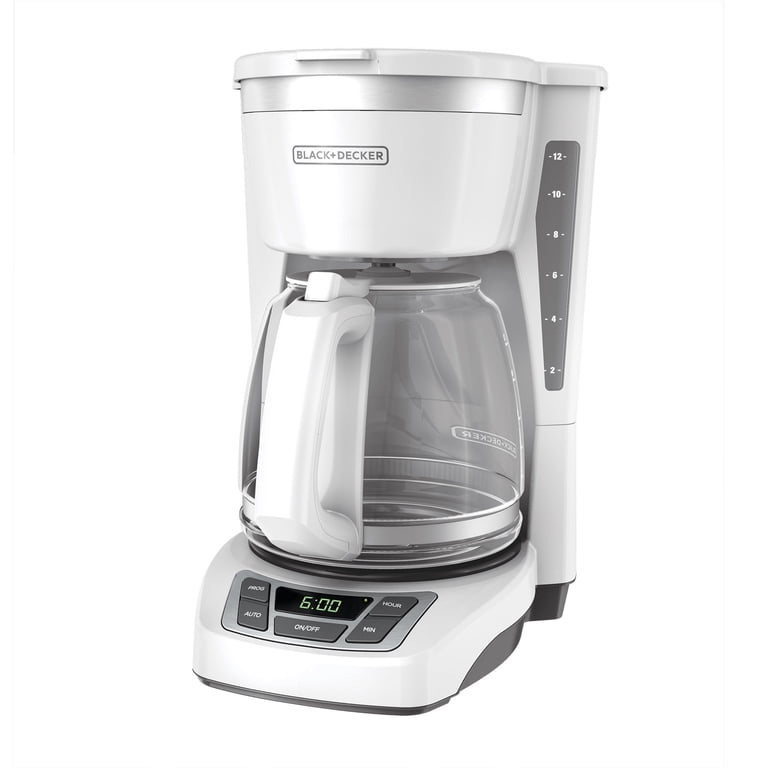 BLACK+DECKER 12-Cup Programmable Coffee Maker, White photo 1