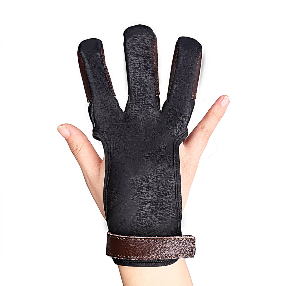 Leather Archery Glove for Recurve & Compound Bow for Right Hand Breathable 