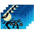 thumbnail image 5 of EREHome Joyeux Halloween Branche d'Arbre Set de 4 Sets de Table Protecteurs 12x18 Pouces, 5 of 5