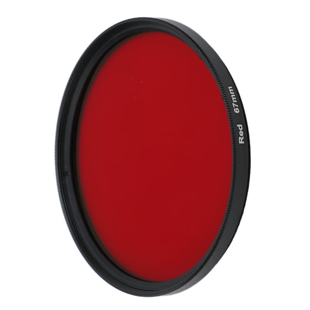 Rdeghly Optical Glass Red Filter, Full Red Lens Filter Nano Coated Scratch Resistant With Storage Box For Shooting