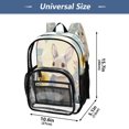 thumbnail image 2 of Iauyy Clear Backpack Heavy Duty PVC Transparent Backpack for College Workplace, Cute Cartoon Rabbit, 2 of 8