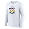 thumbnail image 2 of Men's White Seattle Kraken Team Pride Logo Long Sleeve T-Shirt, 2 of 3