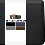 GORILLA GRIP Comfortable Cushioned Kitchen Mats, Waterproof and Stain Resistant Soft Top, 3/4 Inch Thick Ergonomic Standing Desk Anti Fatigue Mat, Foam Supports Ankles and Feet, 17x24, Black
