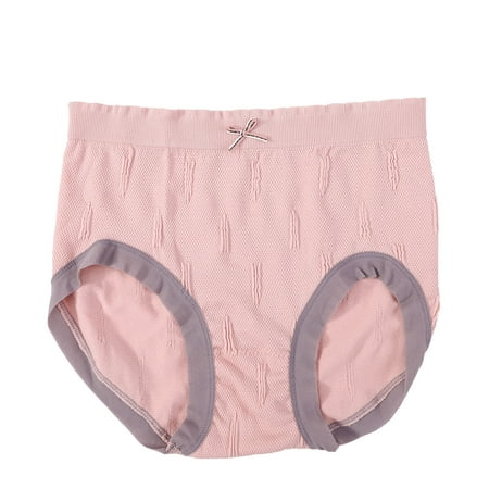 Kmdttou Panties for Women Pack Cotton Sexy Lace High Cut Panties Comfort Bikini Panty Stretch Underpants Breathable Ladies Briefs (Available in Plus Size) Pink-M