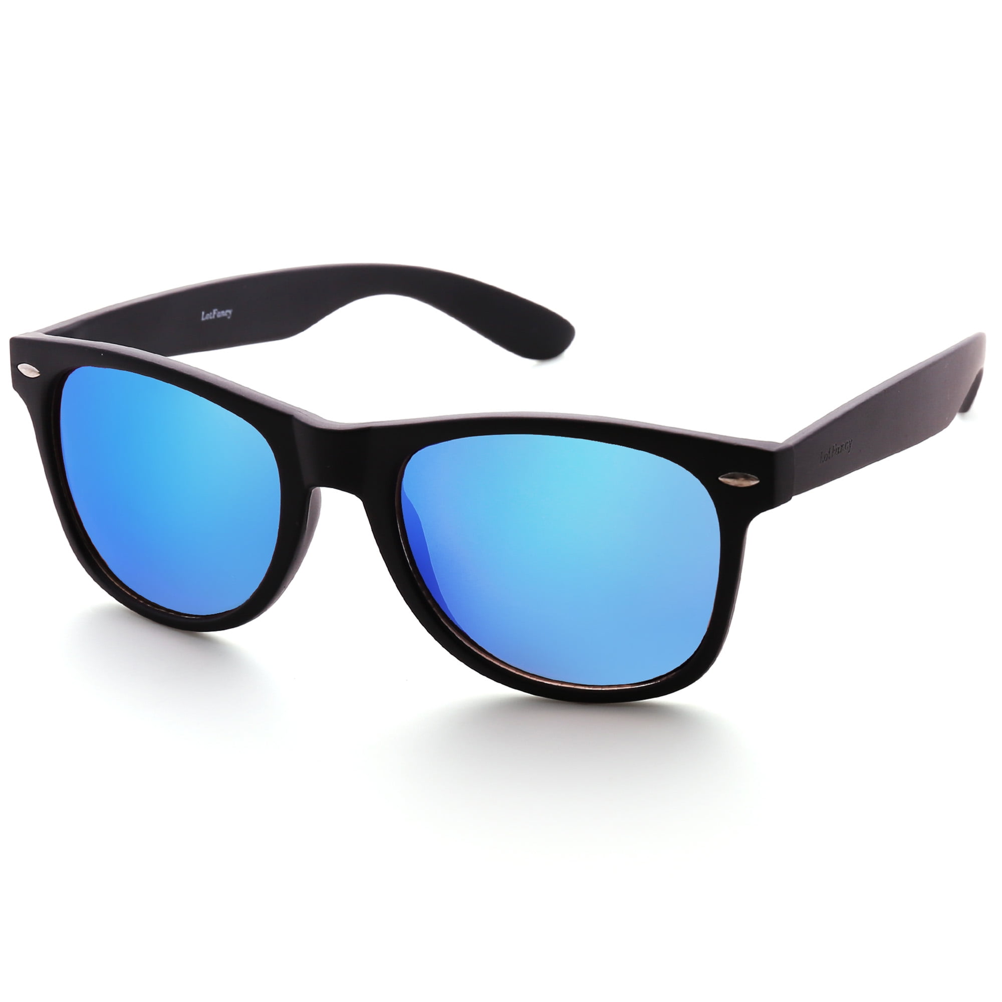 LotFancy Classic Horn Rimmed Sunglasses for Women Men, Retro Stylish