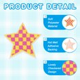thumbnail image 3 of Uxcell 18 Pcs Parches Bordados en Forma de Estrella para Planchar, Apliques Bordados, Parches para Chaquetas, Colección de Denim, Ropa, Vestidos, Sombreros, Jeans, Accesorio DIY, Amarillo/Rojo Rosa, 3 of 6