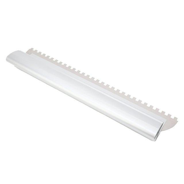 Square Notch Tiling Trowel 2/5x2/5in Notched Aluminum Alloy Stainless Steel Tile Adhesive Spreader with Baffle Design for Large Area Plastering Tile Installation