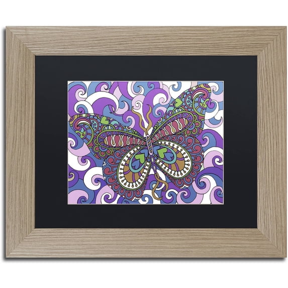 Trademark Fine Art "Bashful Garden Butterfly Soaring" Canvas Art by Kathy G. Ahrens, Black Matte, Birch Frame