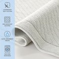 thumbnail image 3 of Arkwright 2 Piece 100% Cotton Bathroom Rug Set - High Absorbent Stylish Textured Woven Design Bath Mat, Slip Resistant Backing for Shower and Bathtub Floor, 17x24 & 20x32 in - Grey, 3 of 5
