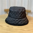 thumbnail image 5 of CoCopeaunts Thickened Down Plaid Women Bucket Hat Lamb Wool Brim Add Cotton Fisherman Hat for Men Winter Outdoor Keep Warm, 5 of 8