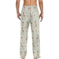 thumbnail image 2 of Top-kevin Cute Baby Foxes Deer Animal Pajama Pants for Men Men's Pajama Pants Mens Pajama Bottoms with Drawstring, 2 of 13