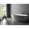 thumbnail image 2 of Ruvati 59-inch Matte White epiStone Surface Oval Freestanding Bath Tub Canali, 2 of 2