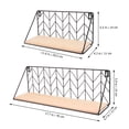 thumbnail image 4 of 2pcs Floating Shelves Wall Mounted Storage Rack Wall Hanging Display Shelves, 4 of 7