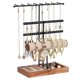 thumbnail image 1 of Organizador de Joyas de Metal en Forma de  - Soporte para Joyas con Bandeja para Joyería, Exhibición de joyas de Collares, Soporte para Pendientes, para Guardar y Exhibir Collares/Pulseras/Pendientes, 1 of 7
