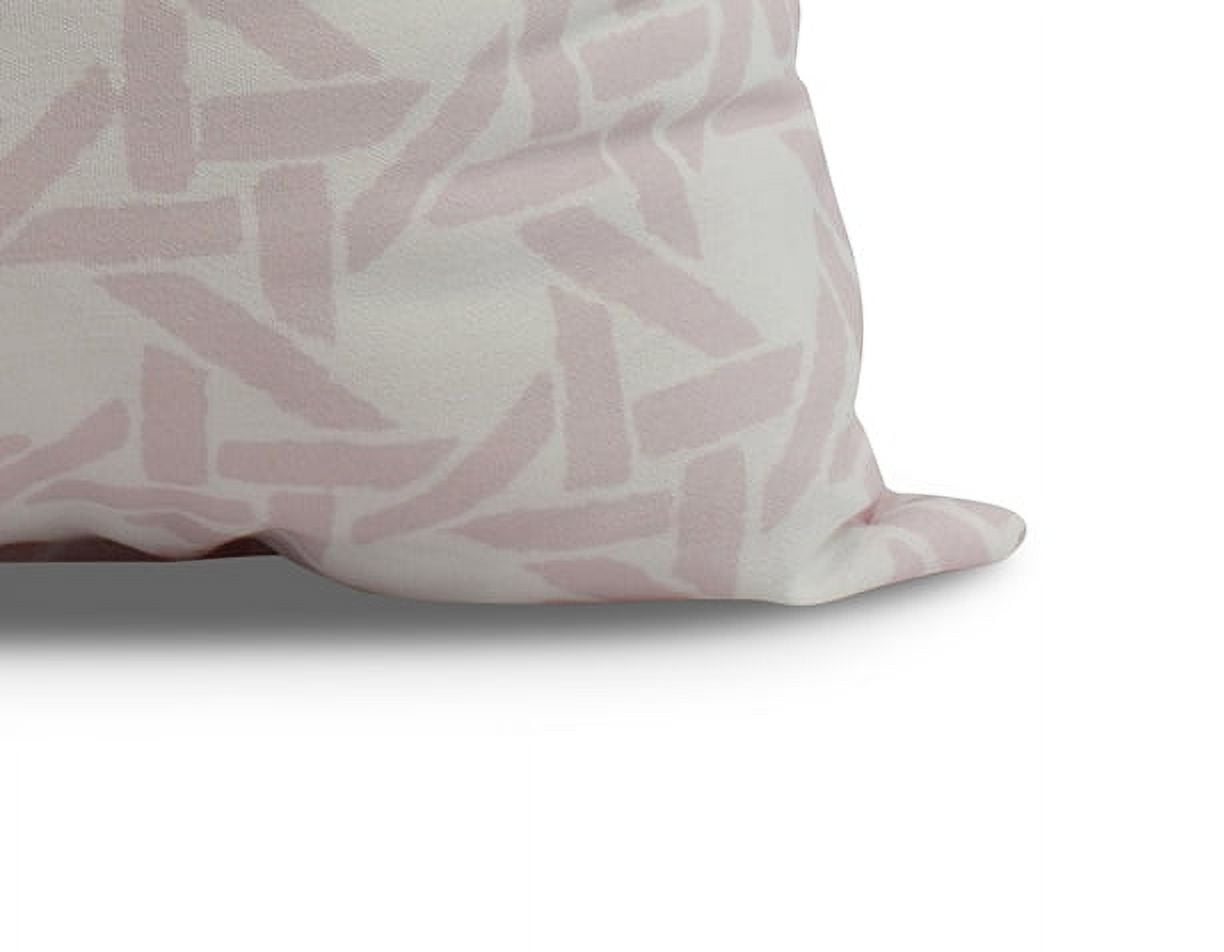 26 x 26 inch, Rattan Geometric Geometric Print Pillow, Pink