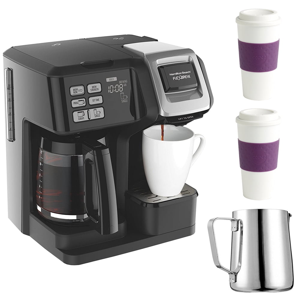 Hamilton Beach FlexBrew 2Way Brewer Programmable Coffee Maker Black