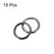 thumbnail image 3 of Metal O Anillos, 15uds 20mm(0,79") ID 3mm Grosor Multiuso Sin-Soldar O-Anillo Hebilla para Artesanía Cinturón Monedero Bolso Fabricación Herraje, Oscuro Gris, 3 of 6