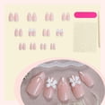 thumbnail image 3 of Set de uñas postizas LBPEPAMZ Pink Medium Almond con diseño 3D, 3 of 4