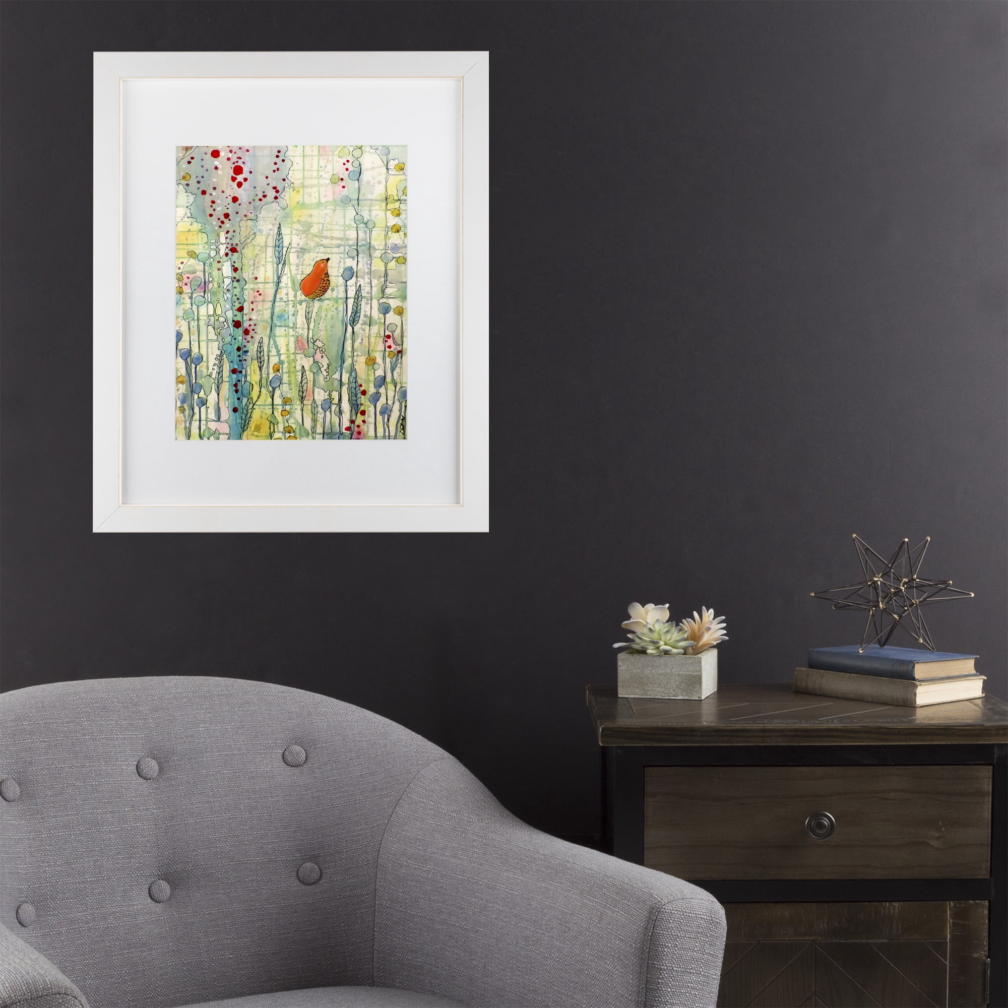 Sylvie Demers 'Alpha' Matted Framed Art