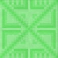 thumbnail image 1 of Ahgly Company Indoor Square Patterned Neon Green Area Rugs, 6' Square, 1 of 6