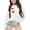 White, variant on Little Kid Little Girls Floral Hoodie Girls Camp Hoodie Sweeter Lifeguard for Sweater for Baby Children's Autumn And Winter Long Sleeved Christmas Printed Crewneck Grey 4-5 Years