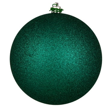 Vickerman 6" Dark Teal Glitter Ball Ornament, 4 per Bag