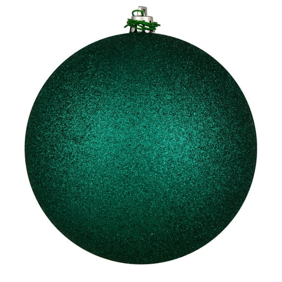 Vickerman 4.75" Dark Teal Glitter Ball Ornament, 4 per Bag