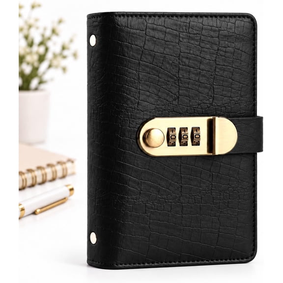 100 Envelopes Money Saving Challenge Book with Lock Savings Binder,Money Saving Challenge Book with Lock and Cash Envelopes Binder, Challenge Tracker(Black)