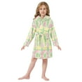 thumbnail image 6 of FORMRS Kids Bathrobe Unisex Hooded Robe Toddler Pajamas Sleepwear, Size 4-6T, Retro Beige Stars, 6 of 7