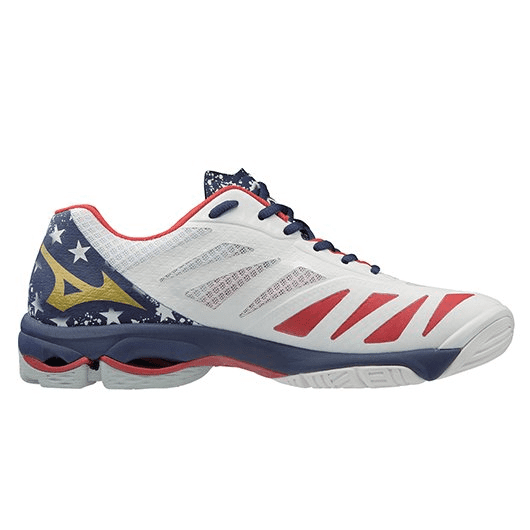 シューズ Wave lightning Z5 23.5 Mizuno Wave Lightning Z5 Volleyball Shoes Red White Blue