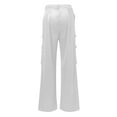 thumbnail image 3 of Women's Fashion Casual Zipper Solid Color Pocket Zipper Loose Pants 3xl Pants for Women Wide Leg plus Size Sweatpants Petite Wide Legs Pants Comfy Pants Women Womens Pull on Pants plus Size Yoga Pants, 3 of 4
