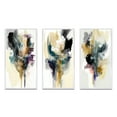 thumbnail image 2 of Designart "Order Amidst Alizarin Hues I" Abstract Liquid Ink Framed Wall Art Set Of 3 - Black Modern Frame Canvas Set For Living Room Decor, 2 of 6
