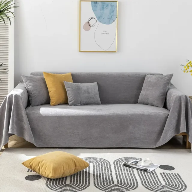Waterproof Sofa Towel Solid Color Sofa Cover Multifunctional Dustproof Durable Sofa Cover Couch Cover for Living Room Decor