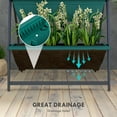 thumbnail image 5 of Outsunny Raised Garden Bed with 4 Planter Boxes, Self Draining, Plant Stand Grow Container for Vegetable Flowers Herb, Green, 5 of 9