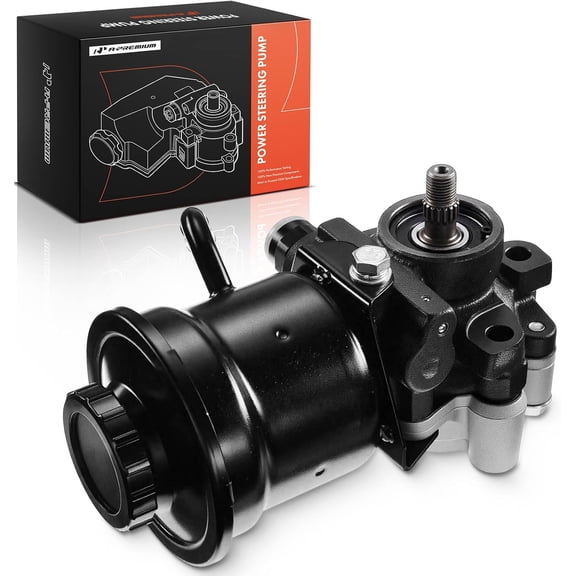 A-Premium Power Steering Pump, with Reservoir, Compatible with Toyota Tacoma 1996-2001, 4Runner 1996-2000, 2.4L 2.7L Gas, Replace # 6099PR, 44320-60260