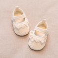 thumbnail image 3 of Infant Baby Girls Shoes Non-Slip Soft Soled Lace Bowknot Flats, 3 of 9