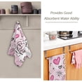 thumbnail image 3 of SKYSONIC 2 Pack Flamingo Hearts Love Hand Towels, Valentine's Day Pink Kitchen Towel Ultra Soft and Absorbent,Decorative Fingertip Face Towel for Bathroom Hotel, 28.3"x14.4", 3 of 6