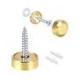 thumbnail image 3 of 16mm Mirror Screws Decorative Cap Cover Nails Polished Gold 2Pack, 3 of 5