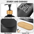 thumbnail image 4 of Glass Soap Dispenser Set, 2 pack Hand & Dish Soap Dispenser with Bamboo Tray & Pump, 16oz Soap & Lotion Dispenser Set for Bathroom Kitchen, 4 of 7